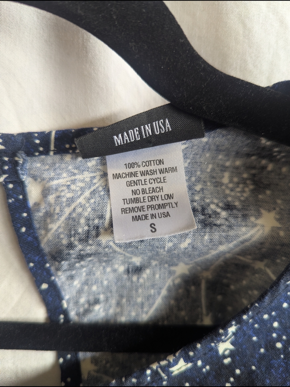 Cotton Navy Constellation Print Sleeveless Dress - Picture 5 of 6